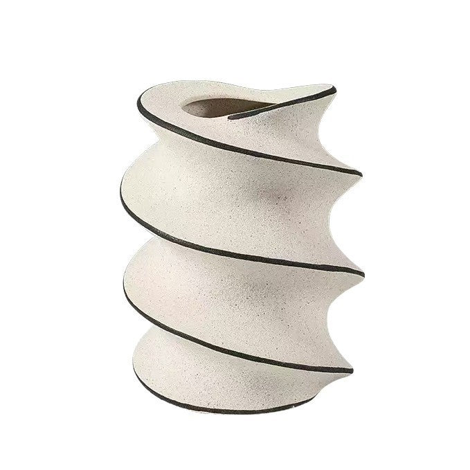 Spiral ceramic decorative vase product view